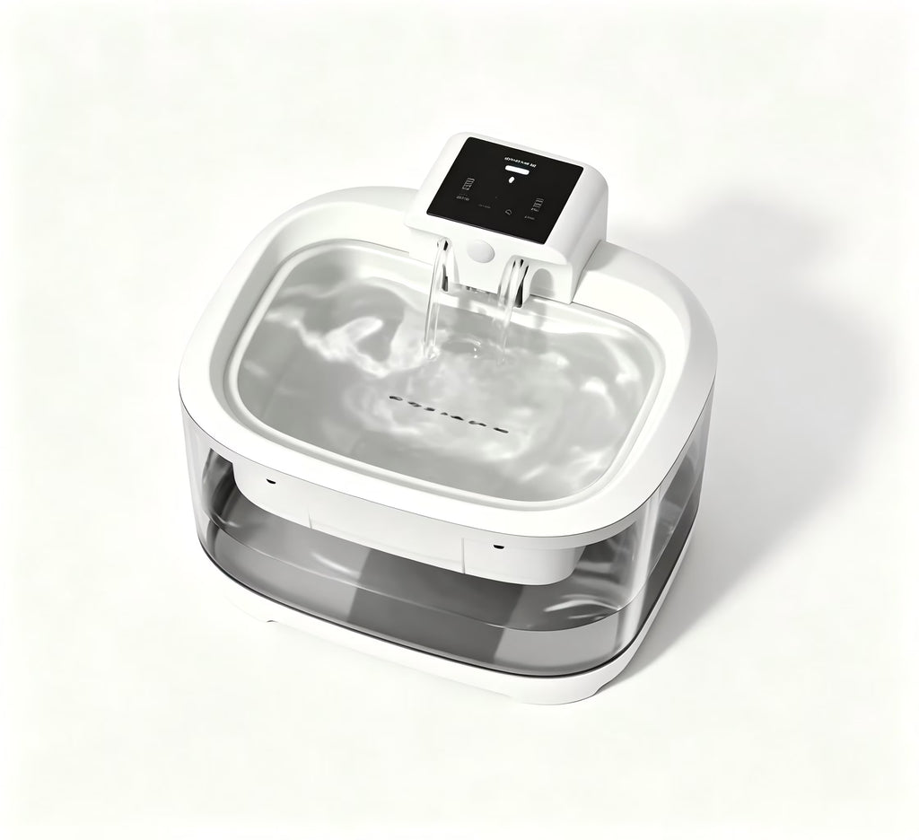 Nycoba Cordless Battery‑Powered Cat Water Fountain,4.5L Visible Water Window Pet Fountain with Induction/Timing Mode
