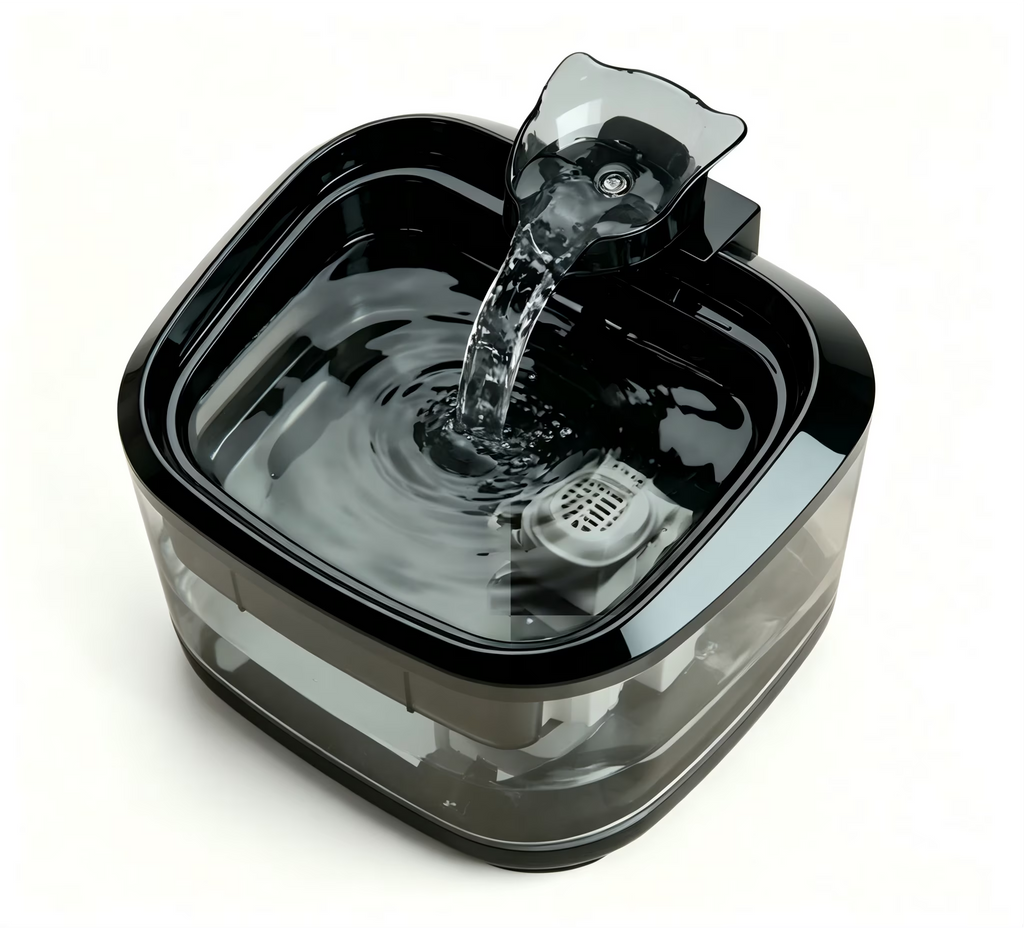 Nycoba Plug‑in Pet Water Fountain, 4.5L Visible Water Level Cat Drinking Dispenser, 3‑Stage Filtration with Brushless Silent Pump