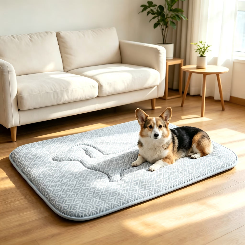 Nycoba Dog Cooling Mat, Self-Cooling Mat for Dog Reversible (Cool & Warm), Double-Sided Pet Cool Pads for Crate,Summer Blanket ﻿