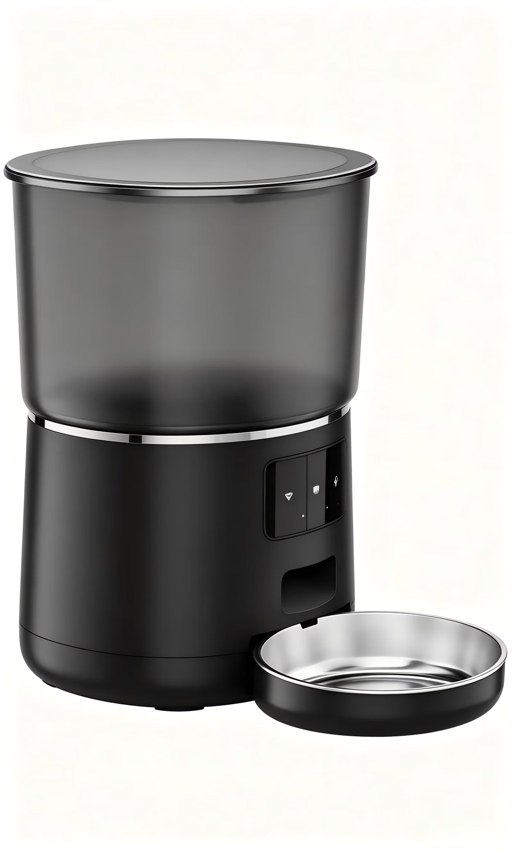 Nycoba WiFi Automatic Pet Feeder, Timed Programmable Food Dispenser with Stainless Steel Bowl for Cats & Small Dogs