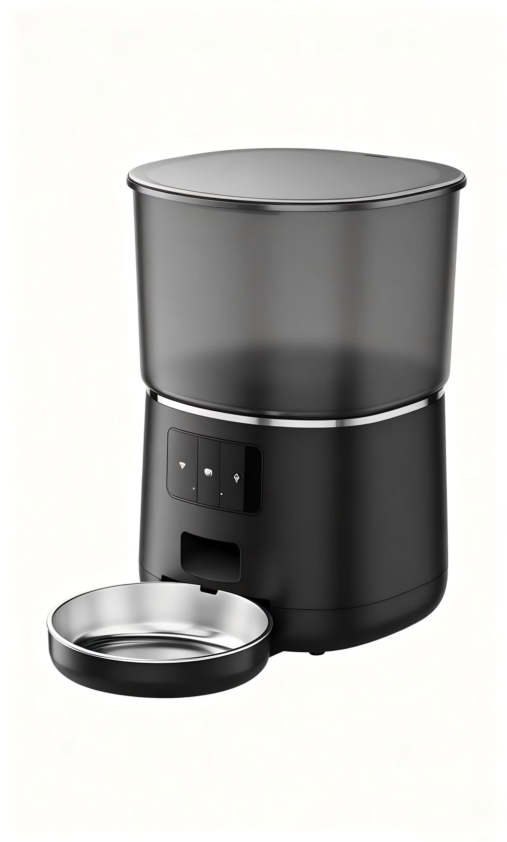 Nycoba Automatic Smart Pet Feeder, WiFi App Control Timed Cat Dog Feeder with Stainless Steel Food Bowl for Indoor Pets
