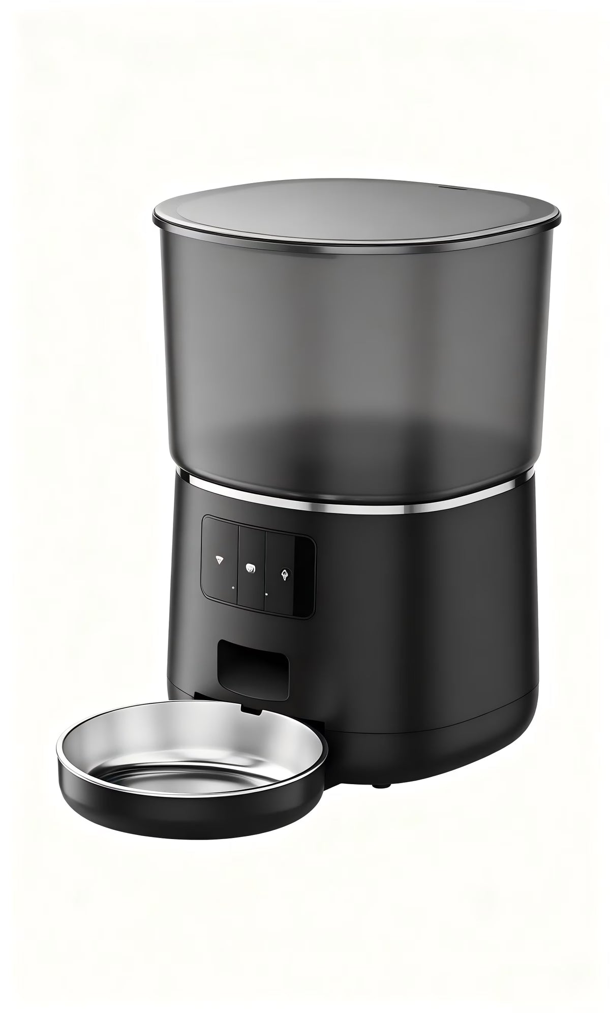 Nycoba Automatic Smart Pet Feeder, WiFi App Control Timed Cat Dog Feeder with Stainless Steel Food Bowl for Indoor Pets