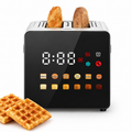 Nycoba 2-Slice Toaster, Full Touchscreen Stainless Steel, Extra Wide Slots