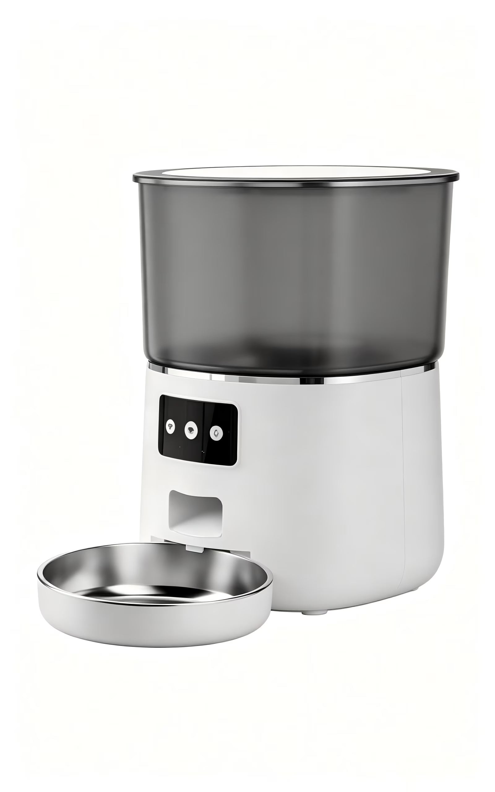Nycoba Automatic Smart Pet Feeder, WiFi App Control Timed Cat Dog Feeder with Stainless Steel Food Bowl for Indoor Pets