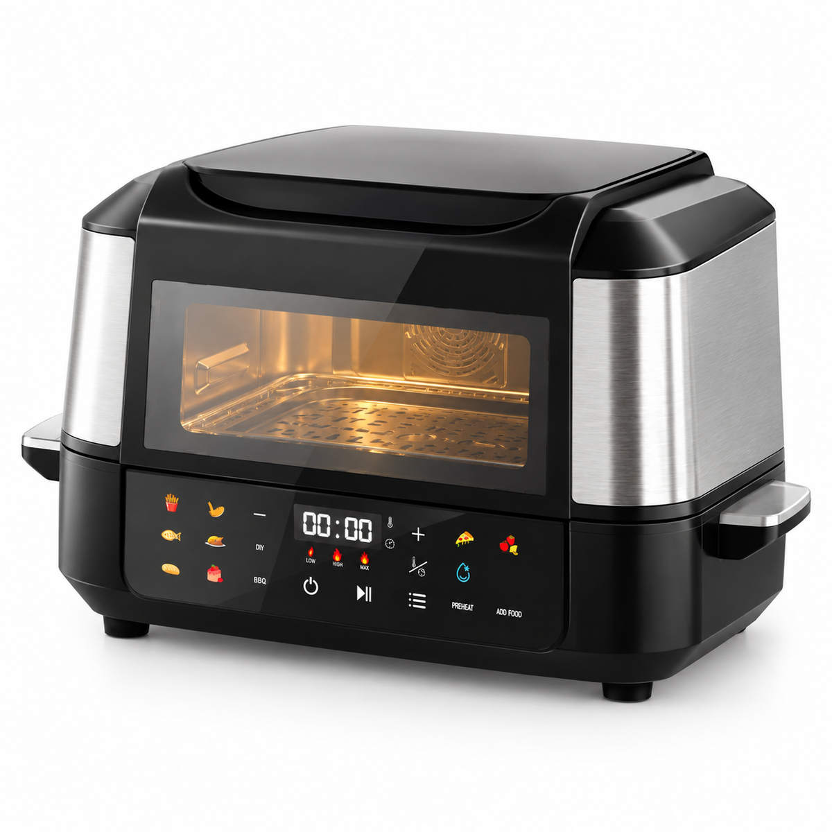 Nycoba 12‑in‑1 Indoor Grill, 1800W Multi‑Function Countertop Cooker, Air Fry